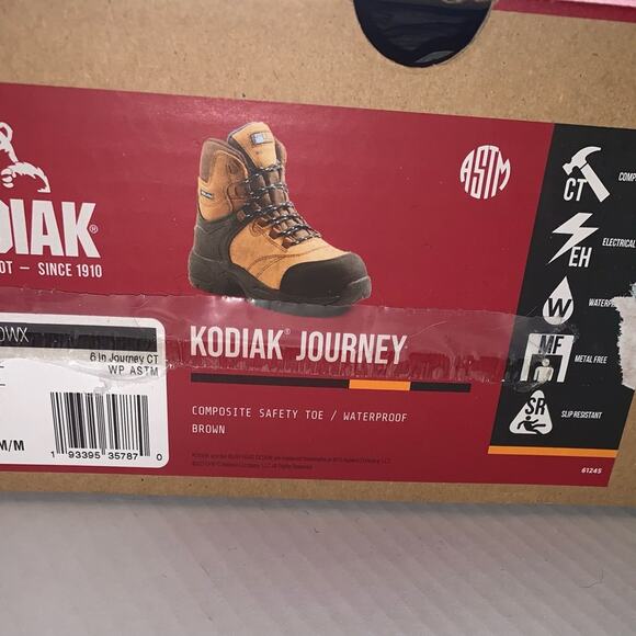 KODIAK Women’s Journey Waterproof Composite Toe Safety Boot. 7.5. Brown. NIB - Picture 3 of 16